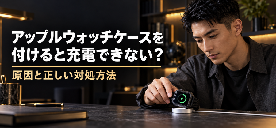 アップルウォッチケースを付けると充電できない？原因と正しい対処方法