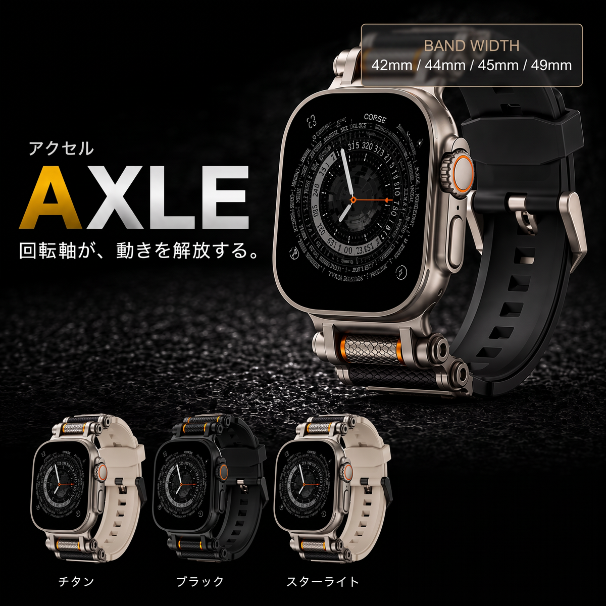 VOULT AXLE Rotation Axis Silicone Band